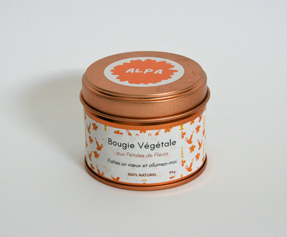 Bougie Végétale aux Fleurs
