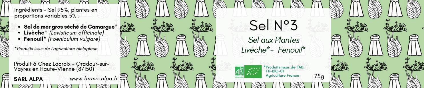 Sel N°3 à la livèche et au fenouil